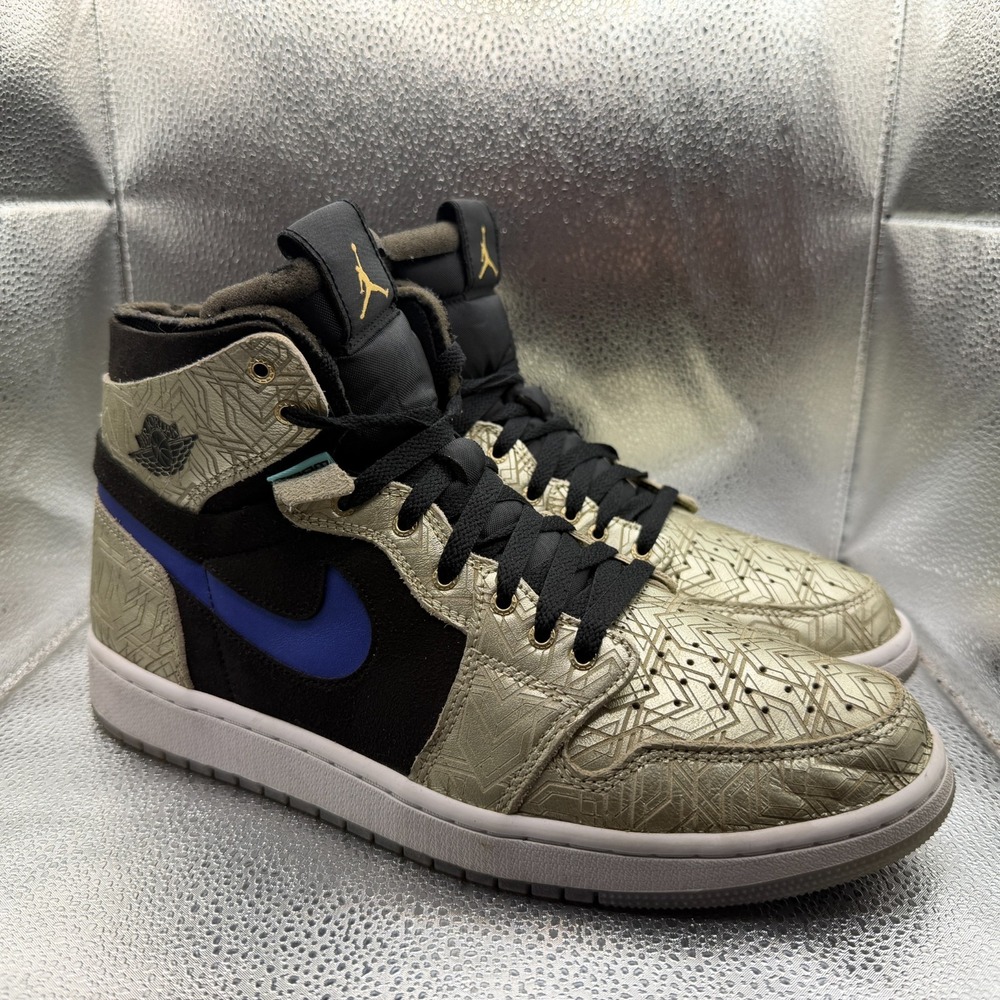 Size 12  Nike Air‎ Jordan 1 High Zoom Air Comfort Gold Laser Sneakers DQ0659-700